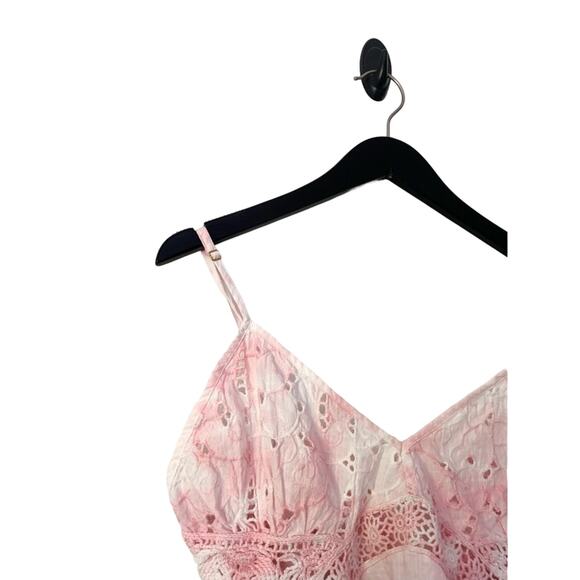 LOVESHACKFANCY Mizu cropped tie-dyed broderie top - Picture 7 of 11